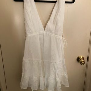 Princess poly white tiered summer dress